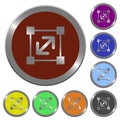 Color resize element buttons