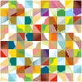 Color retro mosaic squares background