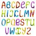 Color ribbon alphabet set