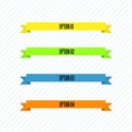 Color Ribbon Set Royalty Free Stock Photo