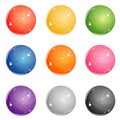 Color round buttons for web Royalty Free Stock Photo