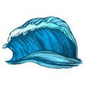 Color Rushing Wind Tropical Ocean Marine Wave Vector