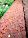 The color of rusty iron on a bridge Royalty Free Stock Photo