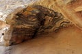 Color sandstone rocks in Jordan desert. Royalty Free Stock Photo