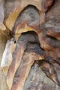 Color sandstone rocks in Jordan desert. Royalty Free Stock Photo