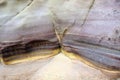 Color sandstone rocks in Jordan desert. Royalty Free Stock Photo