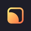 Color saturation orange solid gradient ui icon for dark theme