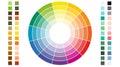 Color scheme. Circular color scheme with warm and cold colors. Vector illustration of a color Royalty Free Stock Photo