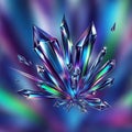 And color scheme evoke digital interpretations of gemstones or ice Royalty Free Stock Photo