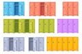 Color school lockers. Gym locker highschool colorful cabinets, metal cabinet fitness clothes storage, privacy office or