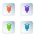 Color Scooter icon isolated on white background. Set colorful icons in square buttons. Vector Royalty Free Stock Photo