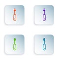 Color Screwdriver icon isolated on white background. Service tool symbol. Set colorful icons in square buttons. Vector Royalty Free Stock Photo