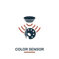 Color Sensor icon from sensors icons collection. Creative two colors design symbol color sensor icon. Web design, apps