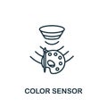 Color Sensor outline icon. Thin line style from sensors icons collection. Pixel perfect simple element color sensor icon for web