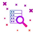 Color Server, Data, Web Hosting icon isolated on white background. Gradient random dynamic shapes. Vector Royalty Free Stock Photo