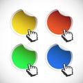 Color set of labels badges and stickers Royalty Free Stock Photo