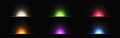 Color set of neon light flash effects