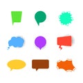 Color set of speech bubbles Royalty Free Stock Photo