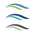 Color set swoosh wave logo template Illustration Design. Vector EPS 10 Royalty Free Stock Photo