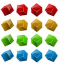 Color shiny 3D cubes Royalty Free Stock Photo