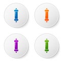 Color Shock absorber icon isolated on white background. Set icons in circle buttons. Vector