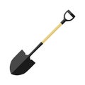 Color shovel icon. A hand tool for working on a construction site and in the garden. Royalty Free Stock Photo