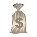 color silhouette with money bag of bank closed Royalty Free Stock Photo