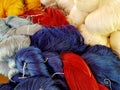 Color of silk yarns Royalty Free Stock Photo