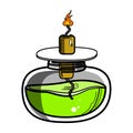 Color sketch of spirit lamp chemical burner