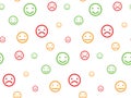 Color smiley faces seamless pattern