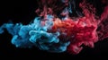 Color smoke abstract background. Cold hot. Ice fire flame. Royalty Free Stock Photo