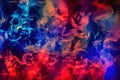 color smoke abstract background cold hot ice fire flame defocused blue red contrast paint splash Royalty Free Stock Photo