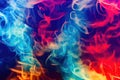 color smoke abstract background cold hot ice fire flame defocused blue red contrast paint splash Royalty Free Stock Photo