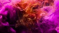 color smoke art background ink water pink orange Royalty Free Stock Photo