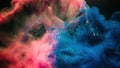 Color smoke ink water paint drop blue pink cloud Royalty Free Stock Photo