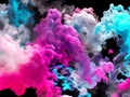 Color smoke. Ink water. Paint drop. Fantasy underwater burst, Ai Generative Royalty Free Stock Photo