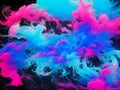 Color smoke. Ink water. Paint drop. Fantasy underwater burst, Ai Generative Royalty Free Stock Photo