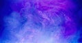 Color smoke mist texture purple blue vapor wave Royalty Free Stock Photo