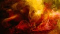 Color smoke paint water mix fire flame red yellow Royalty Free Stock Photo