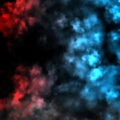 Color smoke. Paint water splash. Fire flame. Cosmic stardust. Red blue glowing glitter vapor texture