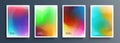 Color smoke. Set of multicolored backgrounds with abstract colored gradients waves. Bright color templates collection.