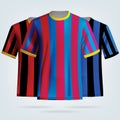 Color soccer T-shirts template.