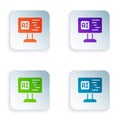 Color Software, web developer programming code icon isolated on white background. Javascript computer script random Royalty Free Stock Photo
