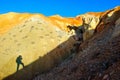 Color soil of mercury deposits in Altai Royalty Free Stock Photo