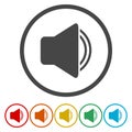 Color sound button Royalty Free Stock Photo