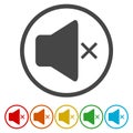 Color sound button Royalty Free Stock Photo