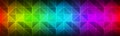 Color spectrum modern header. Polygon geometrical texture banner. Triangular mosaic