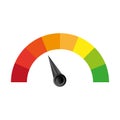 Color speedometer. Time icon set. Vector illustration.