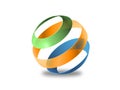 Color sphere, 3d Vector image