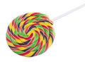 Color spiral candy sweet on stick